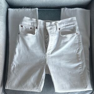 Zara White Straight Leg Jeans